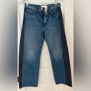 MOTHER half pipe flood jeans like new!